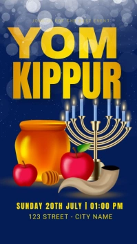 Hanukah,festival,event,Yom Kippur Instagram Story template