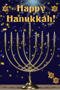 Hanukkah 2021 greetings video Poster template