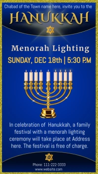 Hanukkah 2022 celebration template Tampilan Digital (9:16)