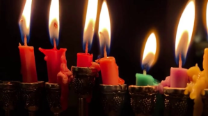 黑色 Hanukkah YouTube-miniature Template