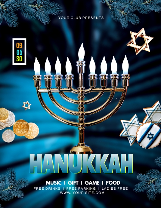 HANUKKAH Template PosterMyWall