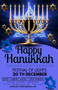 hanukkah Mezza pagina Wide template