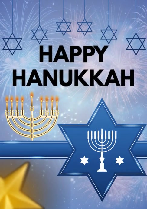 HANUKKAH A4 template