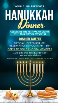 hanukkah dinner, event Instagram Story template