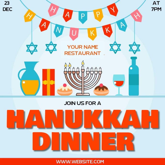 HANUKKAH DINNER SOCIAL MEDIA TEMPLATE Logo