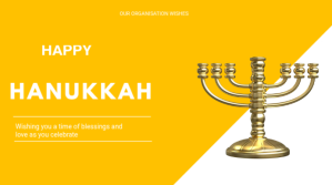Hanukkah flyer Présentation (16:9) template