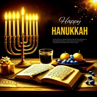 Hanukkah flyer Message Instagram template