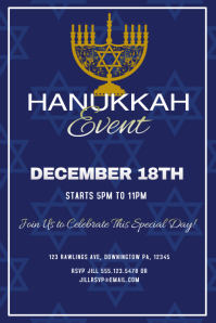 customizable design templates for hanukkah postermywall chanuka flyer