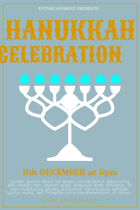 Hanukkah Flyer Template | PosterMyWall