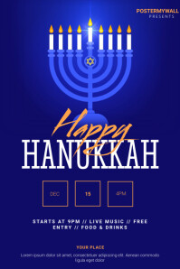 Hanukkah Flyer Template PosterMyWall