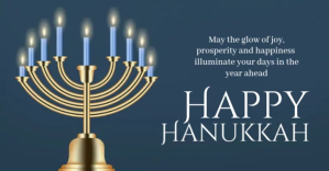 Biru Hanukkah Greeting Facebook begivenhed cover Template