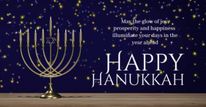 Fioletowy Hanukkah Greeting Facebook begivenhed cover Template