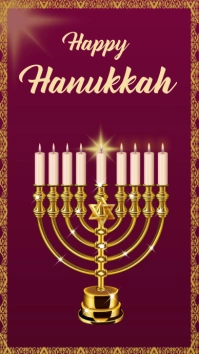 Hanukkah greetings Affichage numérique (9:16) template