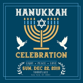 hanukkah, shabbat, hanukah, chanukha, kwanzaa  instagram Instagram-bericht template