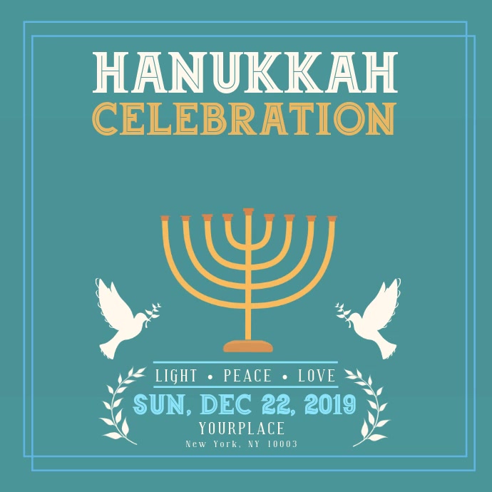 Hanukkah Shabbat Hanukah Chanukha Kwanzaa Instagram Video Template Postermywall