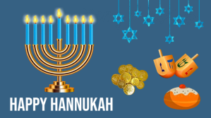 Hanukkah zoom Microsoft Team background Presentation (16:9) template