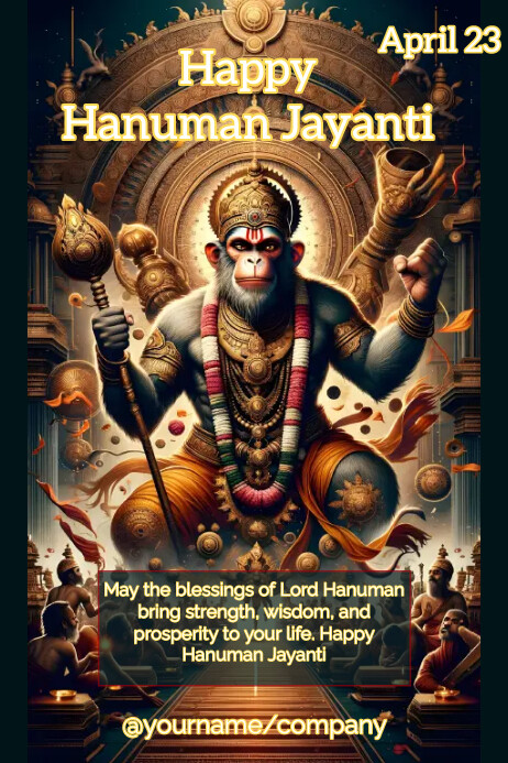 Hanuma Jayanti Poster Template | PosterMyWall