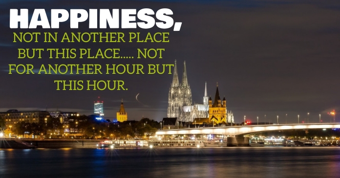 HAPPINESS AND PLACE QUOTE TEMPLATE | PosterMyWall