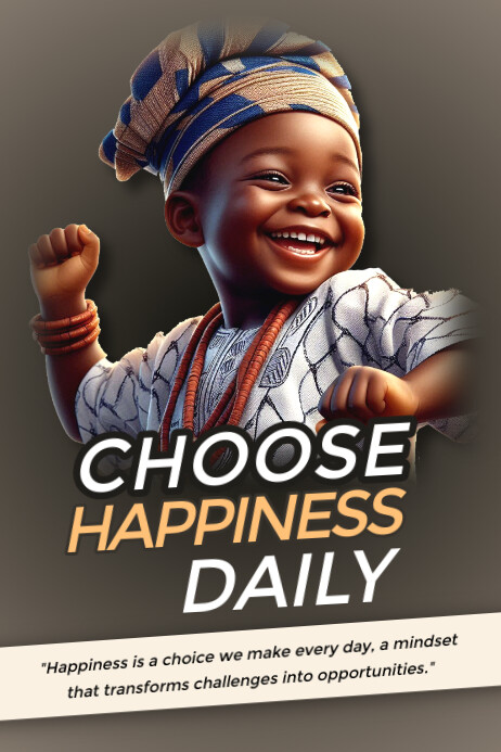 Happiness Poster template