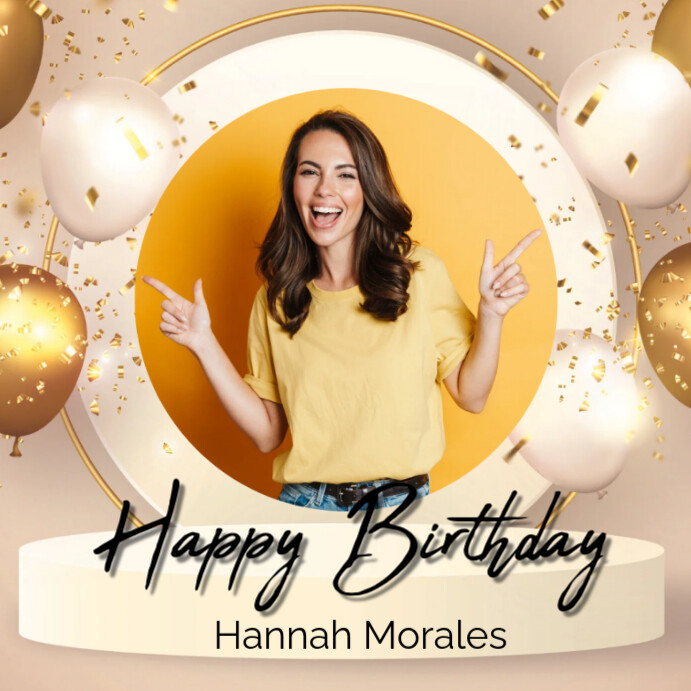 Happiness happy birthday party new friends Template | PosterMyWall