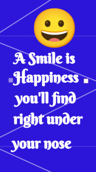 สีม่วง Happiness Quote Digitalt display Template