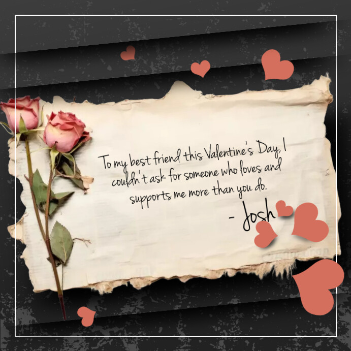 Happuy Valentine's Day Message Сообщение Instagram template