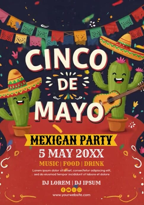 happy cinco de mayo A4 template