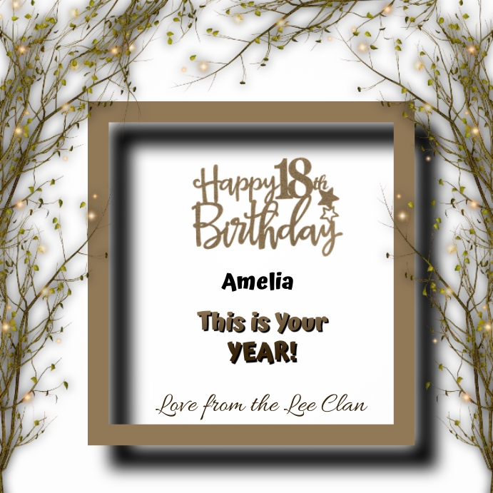 Happy 18th Birthday Template PosterMyWall Happy 18th Birthday Template PosterMyWall