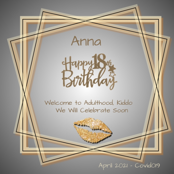 Happy 18th Birthday Template PosterMyWall Happy 18th Birthday Template PosterMyWall