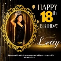 Happy 18th Birthday Pos Instagram template