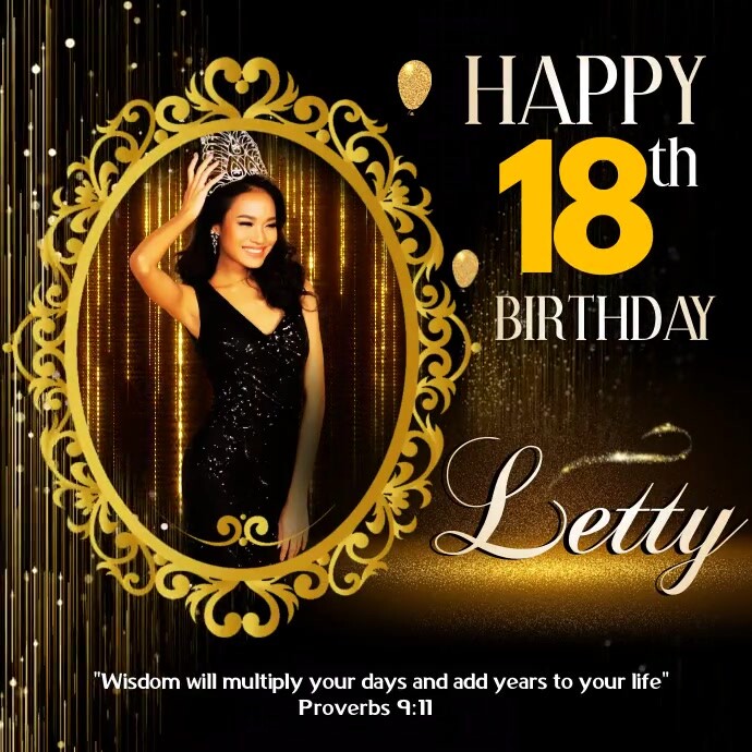 Happy 18th Birthday Template PosterMyWall Happy 18th Birthday Template PosterMyWall