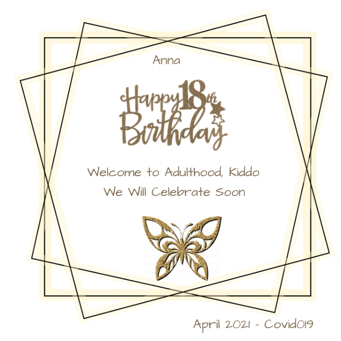 Happy 18th Birthday Template PosterMyWall Happy 18th Birthday Template PosterMyWall