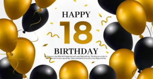 HAPPY 18TH BIRTHDAY WISH CARD Design Template ภาพที่แชร์บน Facebook