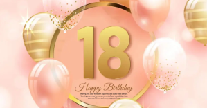 HAPPY 18TH BIRTHDAY WISH CARD Design Template ภาพที่แชร์บน Facebook