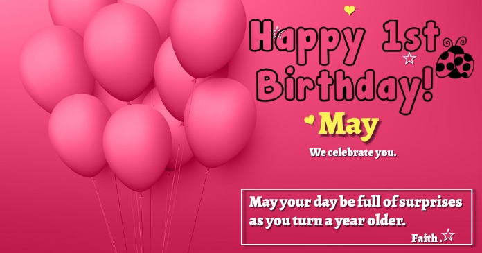 Happy 1st birthday Template | PosterMyWall