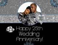 Happy 25th Anniversary with mp4 Flyer (US Letter) template