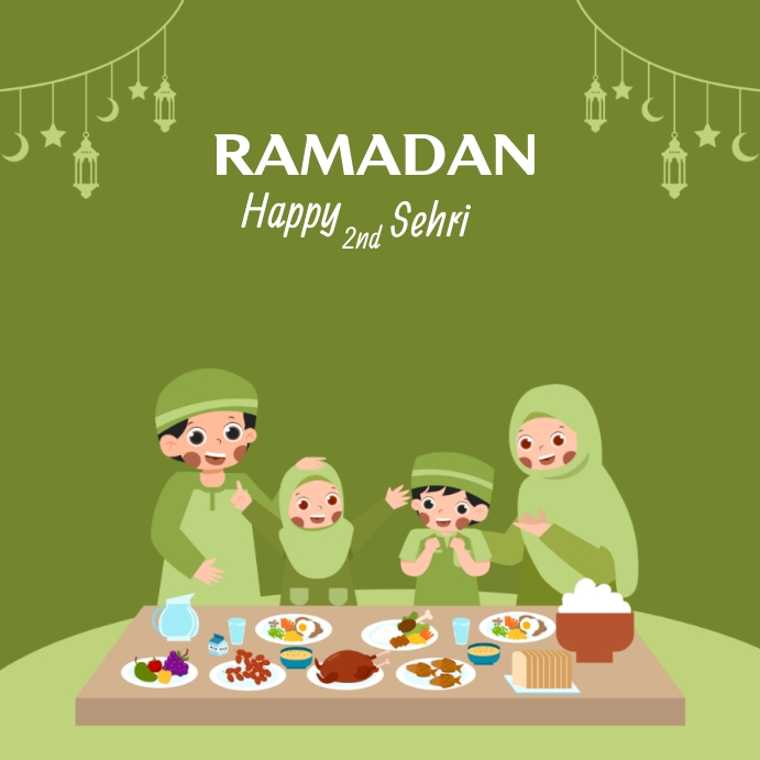 Plantilla de Happy 2nd sehri template | PosterMyWall