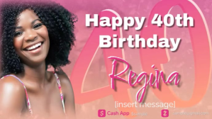 Красный Birthday Celebration Digitalt display Template