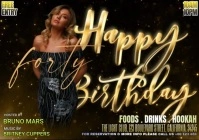 Happy  40th birthday A4 template