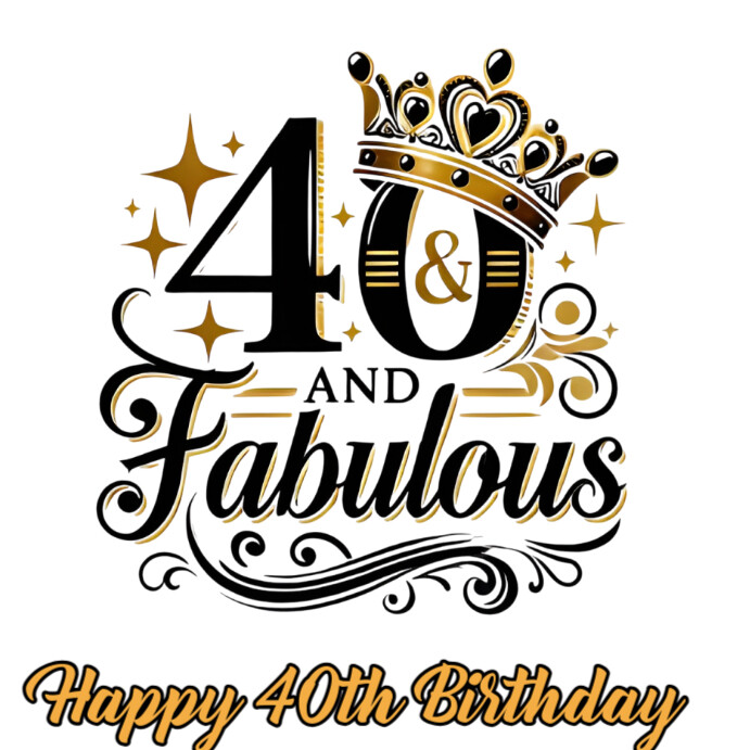 Happy 40th Birthday Template | PosterMyWall