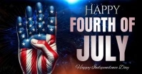 Happy 4th fourth of july video ad delt Facebook-billede template