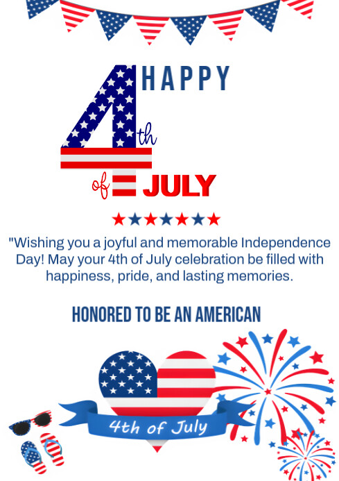 Happy 4th July A4 Template | PosterMyWall