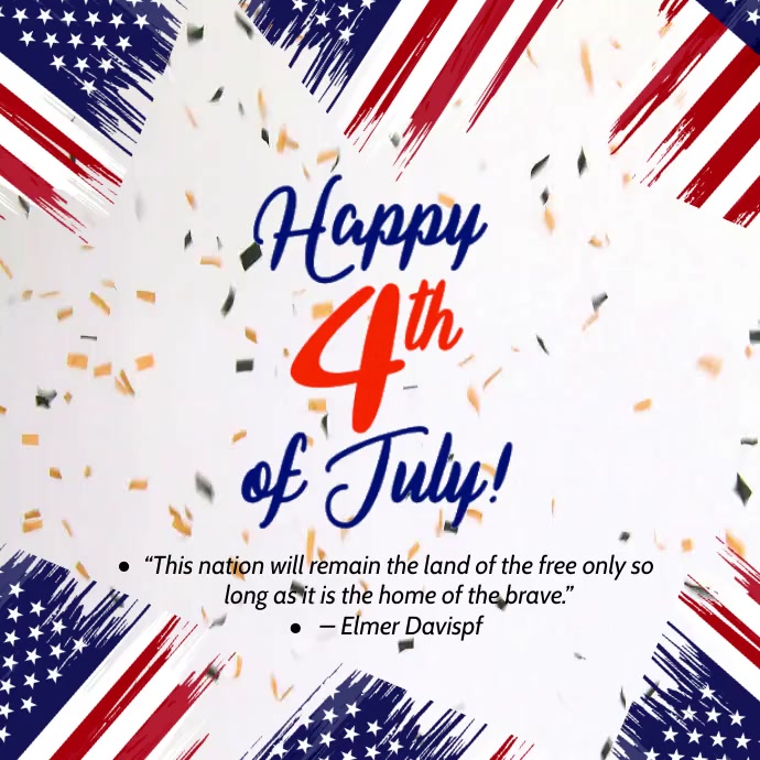 Happy 4th of July! Instagram-Beitrag template