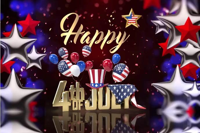Happy 4th of July, Independence Day Poster template