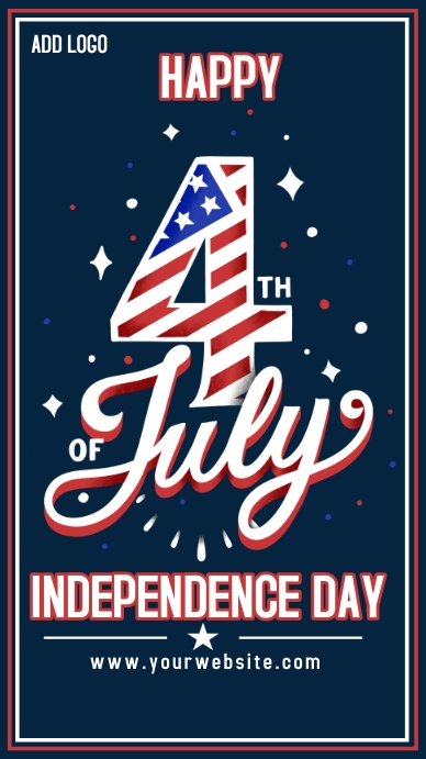 Happy 4th of july,happy independence day Instagram Story template