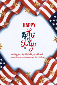 Happy 4th of July 2025 Poster template