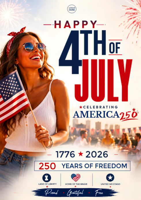 4th Of July Celebration A4 Template | PosterMyWall