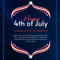 Paars 4th of July Celebration Instagram Post Template