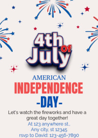 Branco Happy 4th of July A4 Template