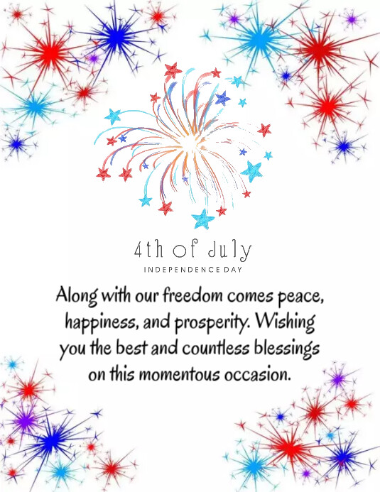Happy 4th of July Template PosterMyWall